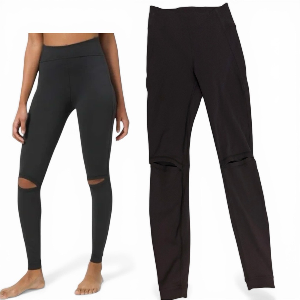Lululemon Force Within High Rise Tight 28” Black Size 4 Sculpt Cutout Leggings